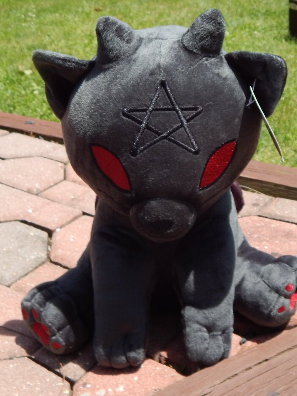 Lucifpurr Stuffed Black Cat Plush Toy The Pickety Witch Collection - 14”